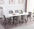 Gravenhurst 7-piece extension dining set with white marble top