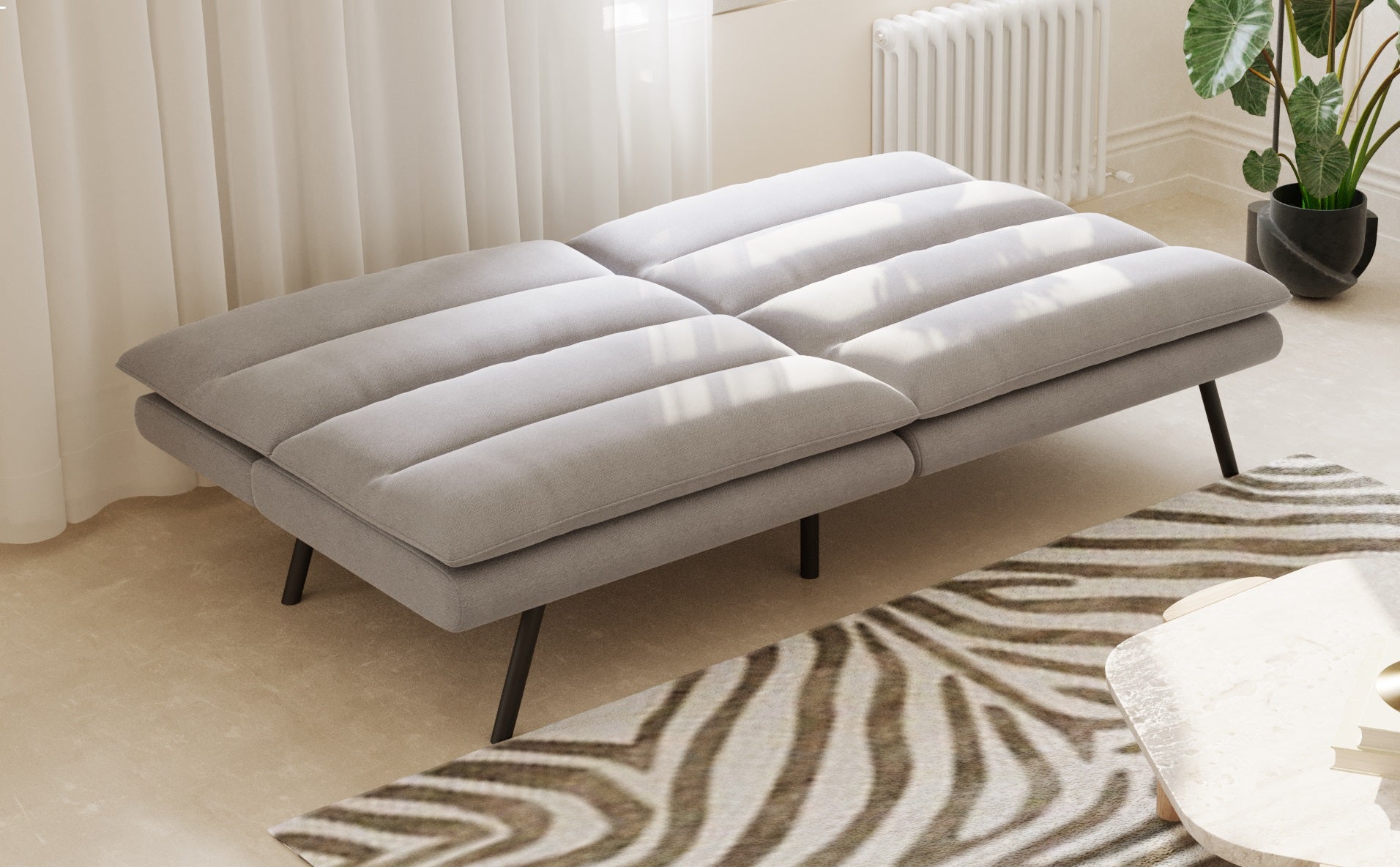 Shuter klik klak sofa bed converted to bed position