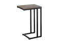 Leslieville C-shape side table in reclaimed wood look finish
