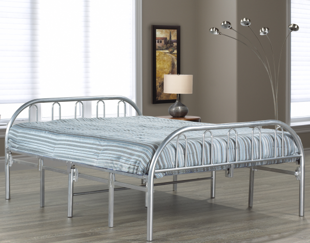 Emerson silver steel single folding guest bed