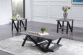 Chester 3-piece coffee table set with grey wood tops