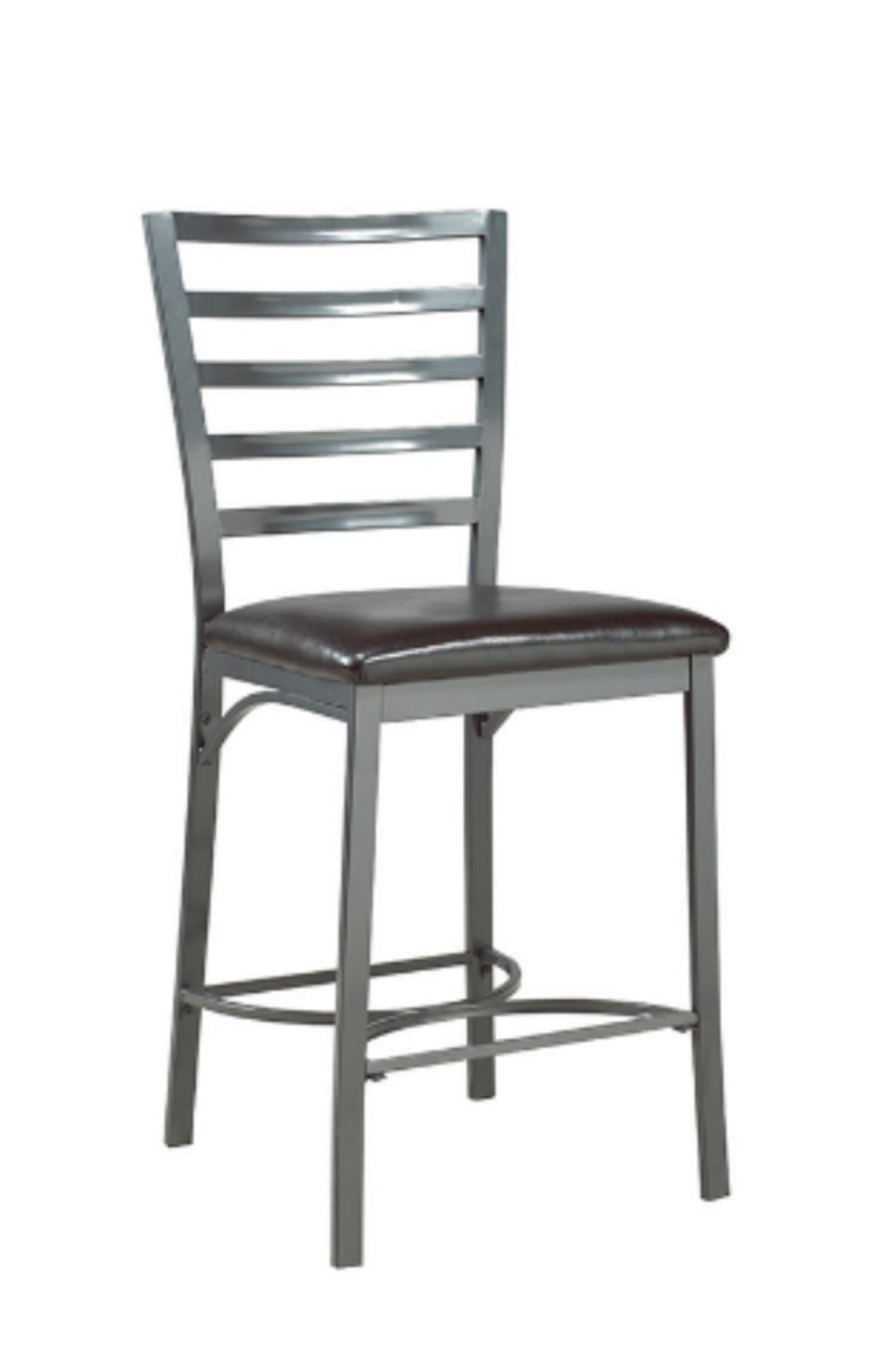 Parliament black faux-leather bar stool