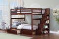 Rondeau espresso mission bunk bed with stairs double over double