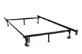 Barrie adjustable metal bed frame expanding from twin to queen