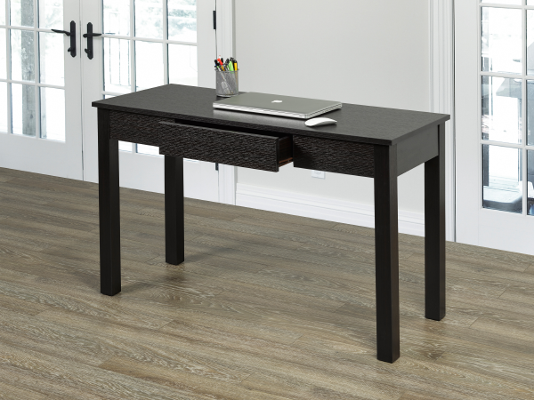 Madison espresso desk with pull-out drawer