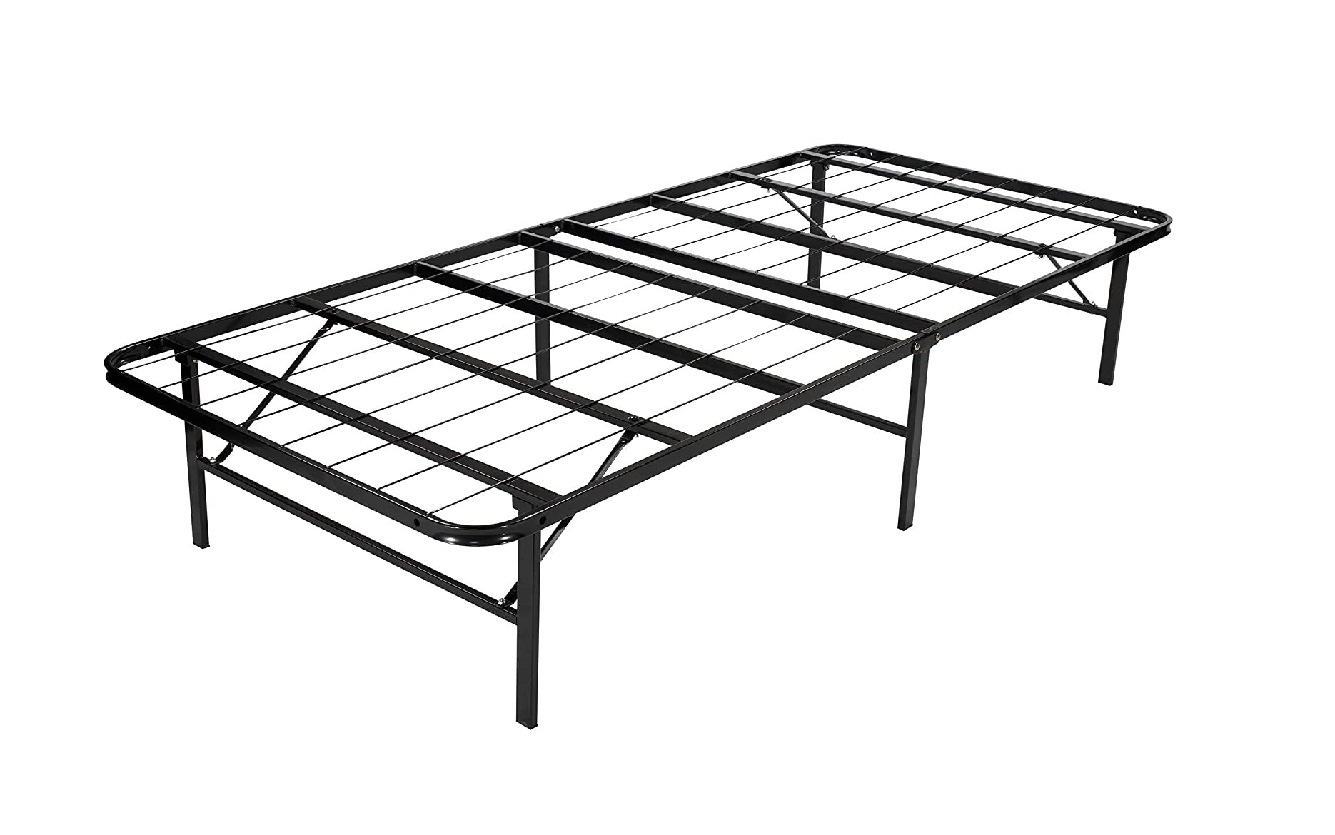 Galley black wire-mesh platform bed frame