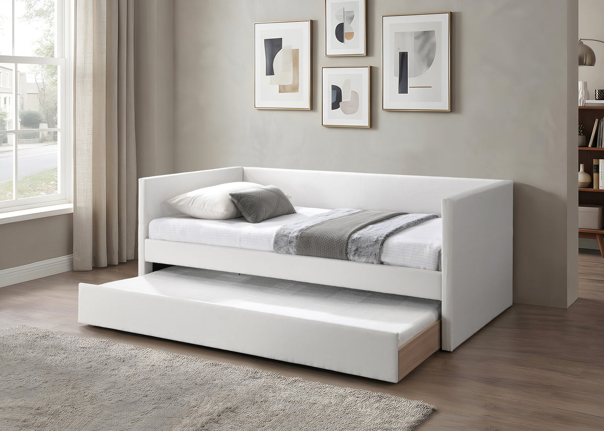 Willowdale beige fabric day bed with trundle