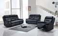 Woodbine power reclining sofa set in leather match