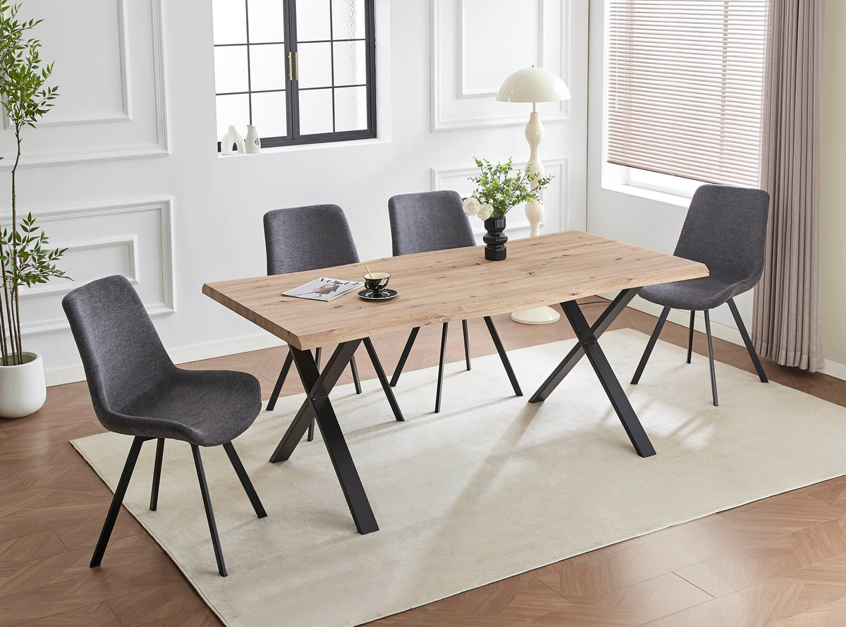 Haliburton 7-piece live-edge wood dining set