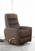 Delaware fabric recliner in three warm tones