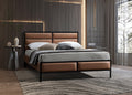 Foundry espresso modern industrial bed