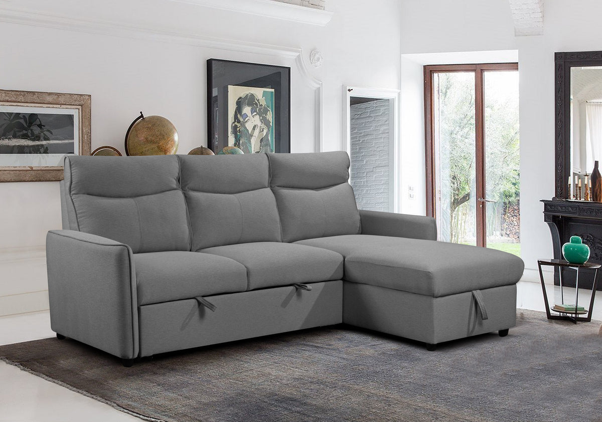 Hammersmith grey sofa bed sectional with reversible chaise