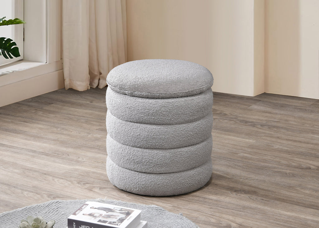 Primrose grey storage ottoman