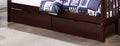 Bunk bed storage drawer set in espresso