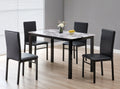 Whitby 5-piece black dinette set with table and four chairs