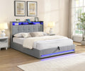 Montrose grey fabric storage bed with hydraulic lift