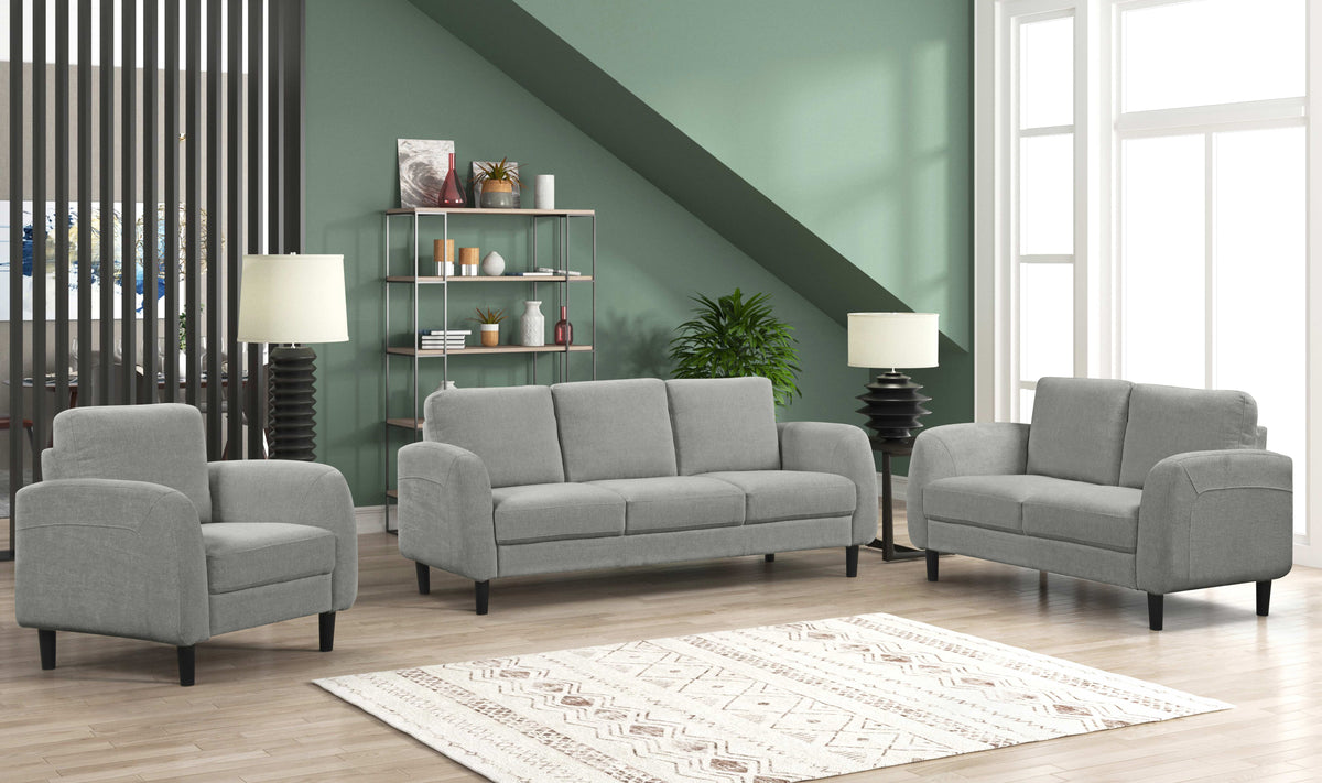 Roundhouse sofa set with rounded arms