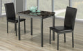 Oakridge 3-piece grey dining set with compact table and two chairs