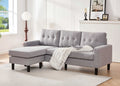 Langley grey sectional with reversible chaise