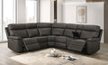 Bayfront chocolate brown leather power reclining sectional