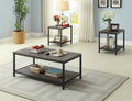 Cabbagetown 3-piece distressed wood coffee table set