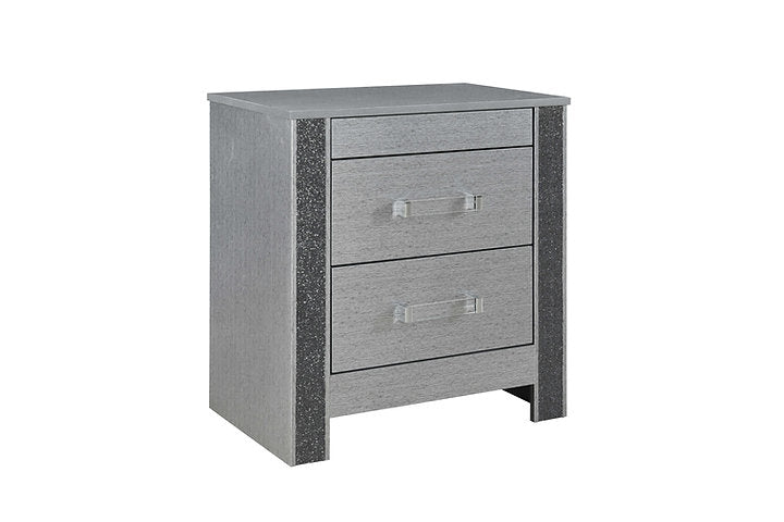 Logan-Silver Bedroom Collection – Glam Silver Finish with Crushed Crystal Accents & Disco Lights