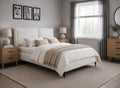 Nimbus cream cloud fabric platform bed