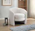 Birchcliff teddy fabric lounge chair in white