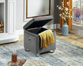 Clinton velvet storage ottoman