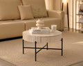 Redpath round coffee table with hidden storage drawer