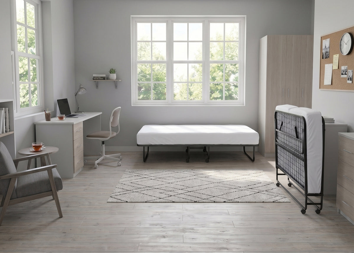 Norway folding rollaway guest bed with foam mattress
