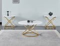 Castlefield white and gold 3-piece coffee table set